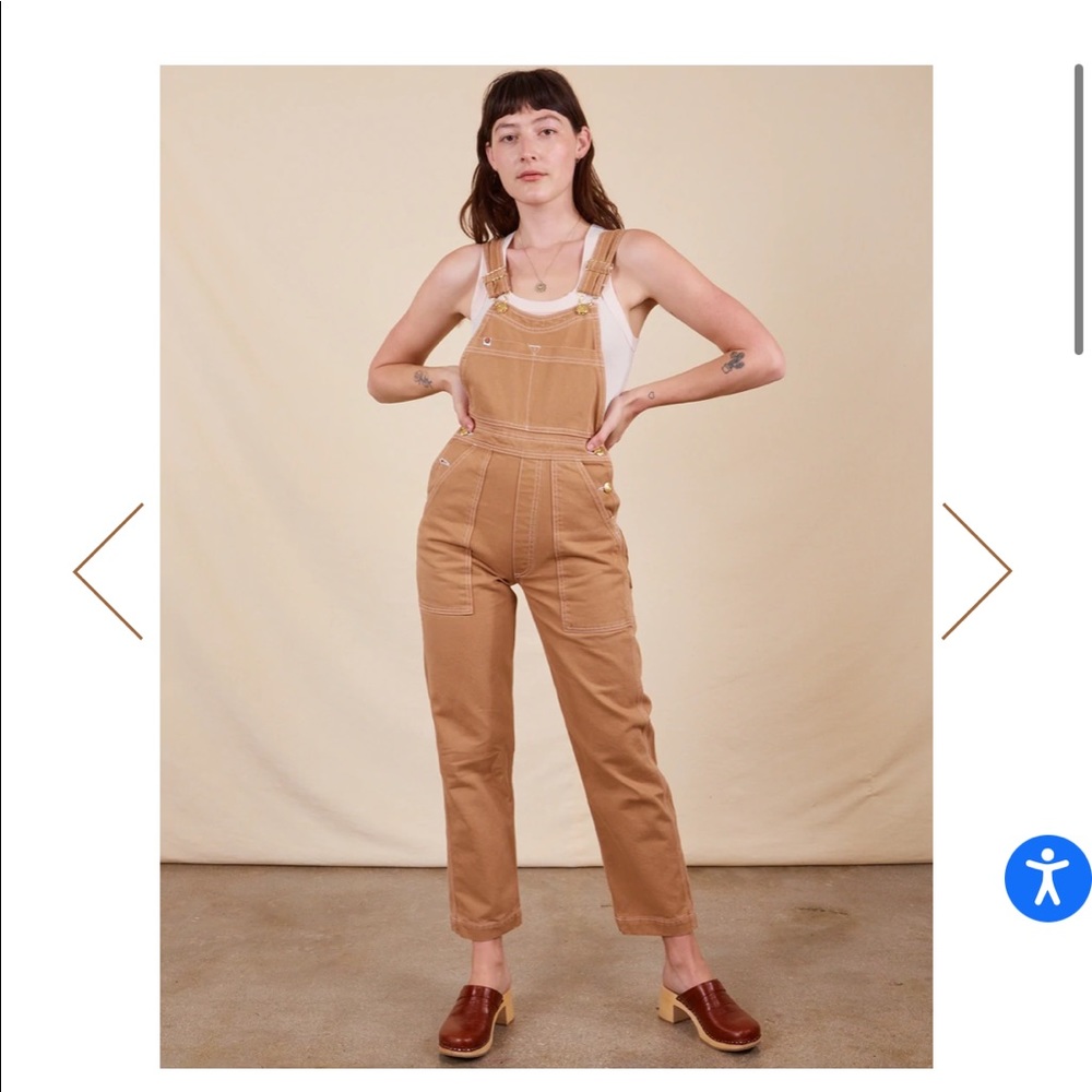 Big Bud Press tan overalls NWT sz M